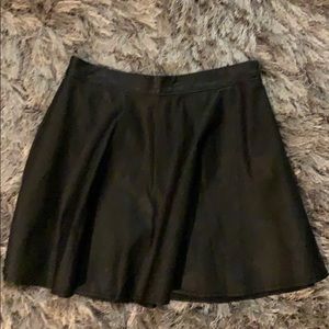 black leather skirt